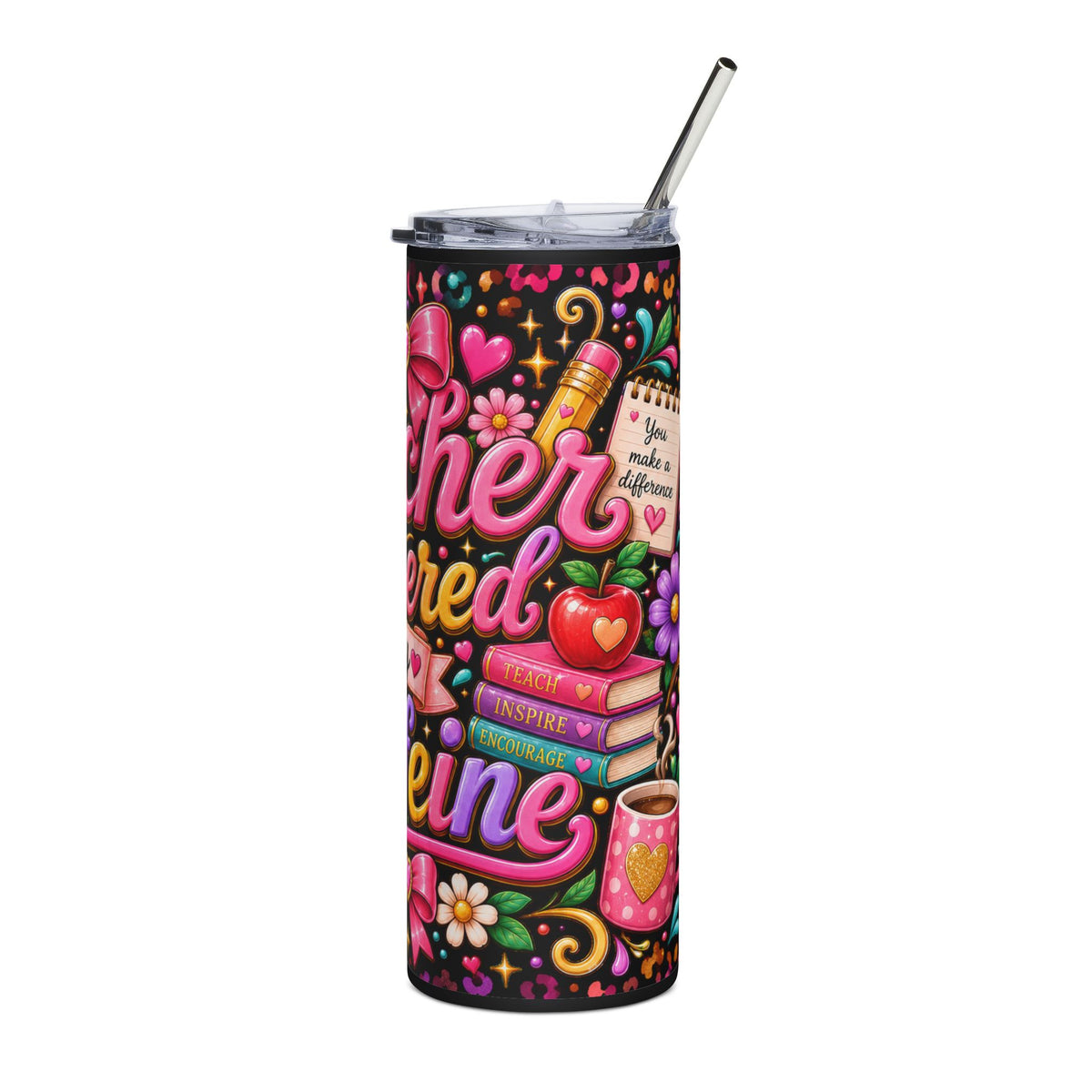 Teacher Powered by Caffeine Tumbler