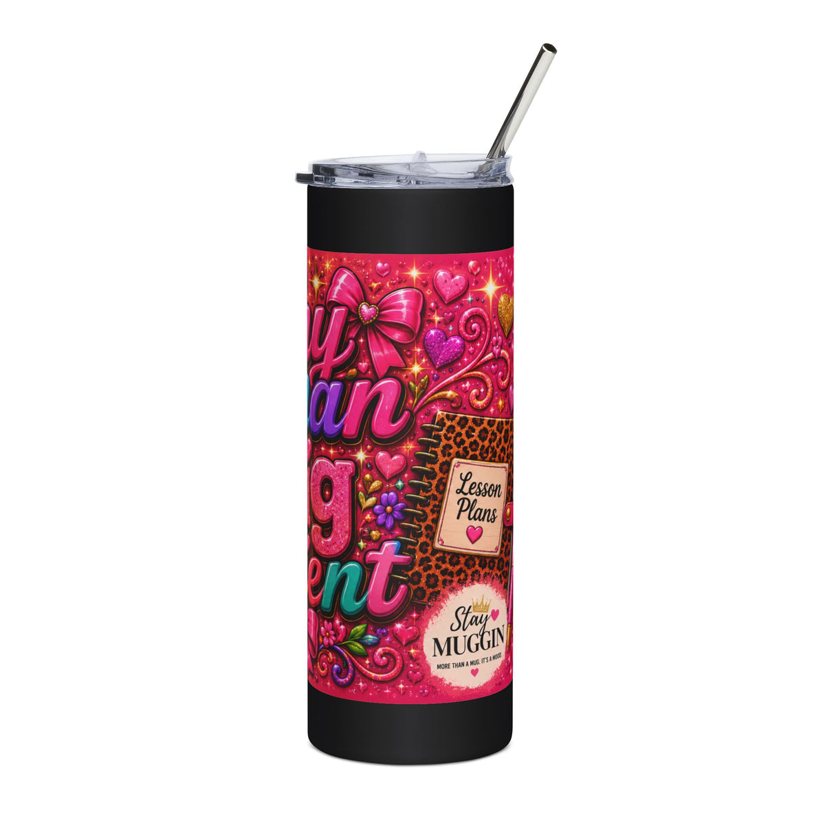 Tiny Human Big Patient 20oz Stainless Tumbler — Cute Colorful Travel Cup