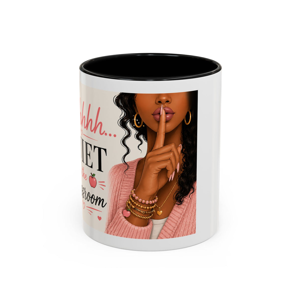 🍎 Shhhhh… Quiet in the Classroom Teacher Mug