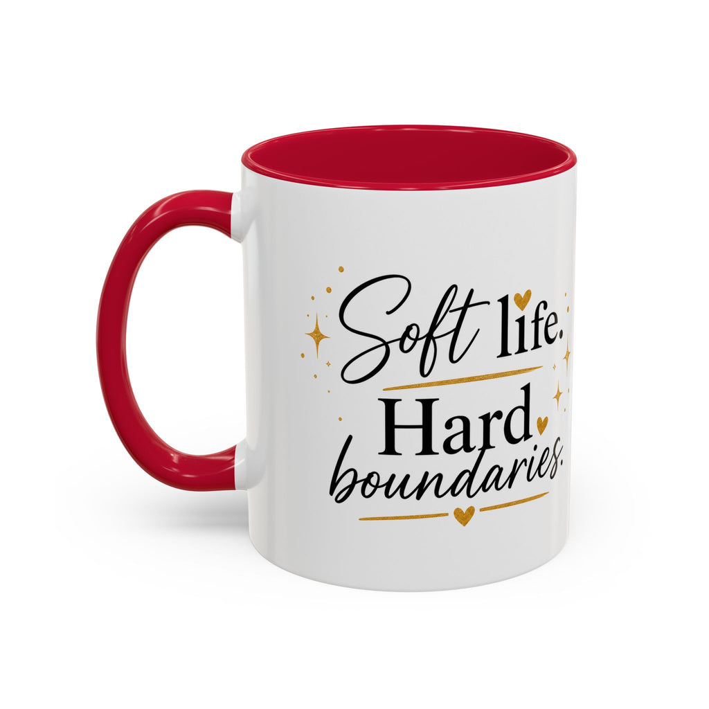 ❤️ Respectfully, NO.™ Accent Coffee Mug | Boundary Queen Collection | Red Interior Mug