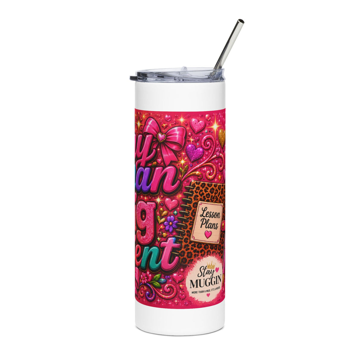 Tiny Human Big Patient 20oz Stainless Tumbler — Cute Colorful Travel Cup