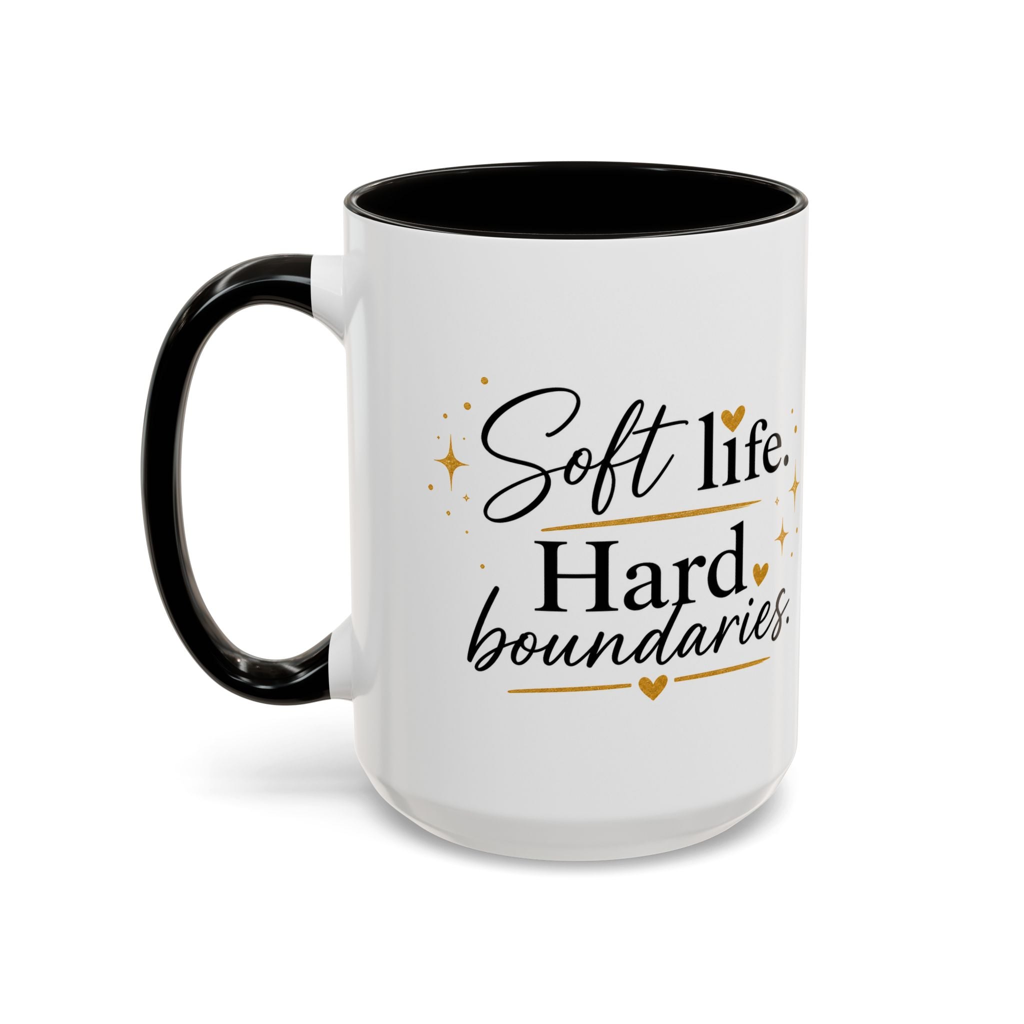 ❤️ Respectfully, NO.™ Accent Coffee Mug | Boundary Queen Collection | Red Interior Mug