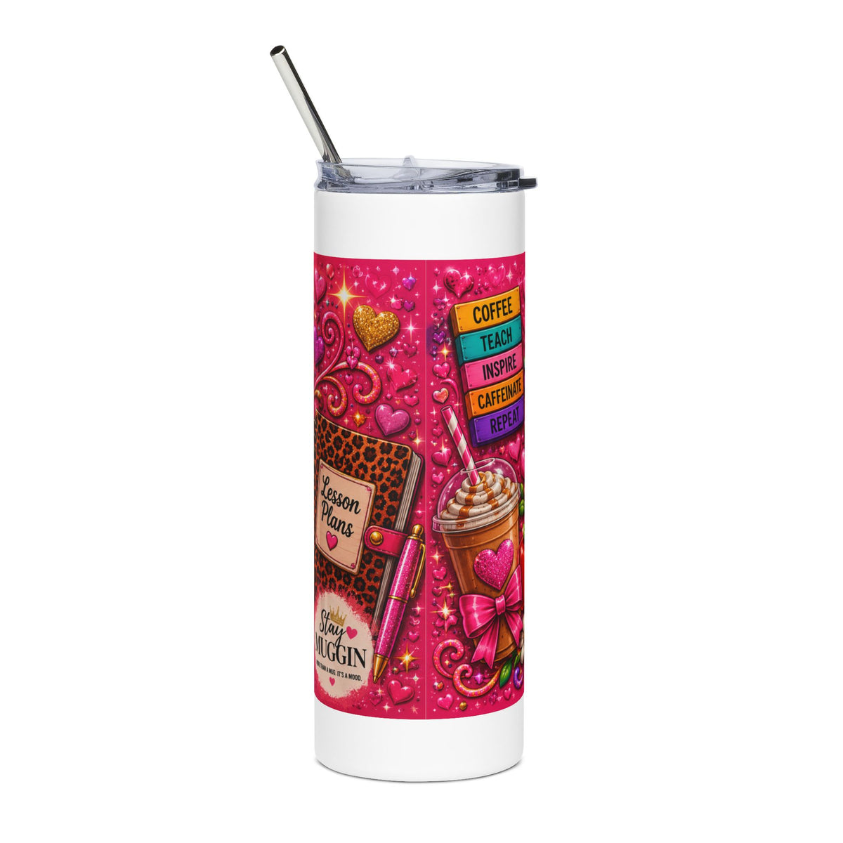 Tiny Human Big Patient 20oz Stainless Tumbler — Cute Colorful Travel Cup