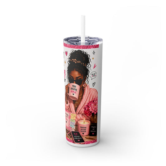 Current Status™: Holding It Together (with Prayers & Good Vibes) Skinny Tumbler | 20 oz