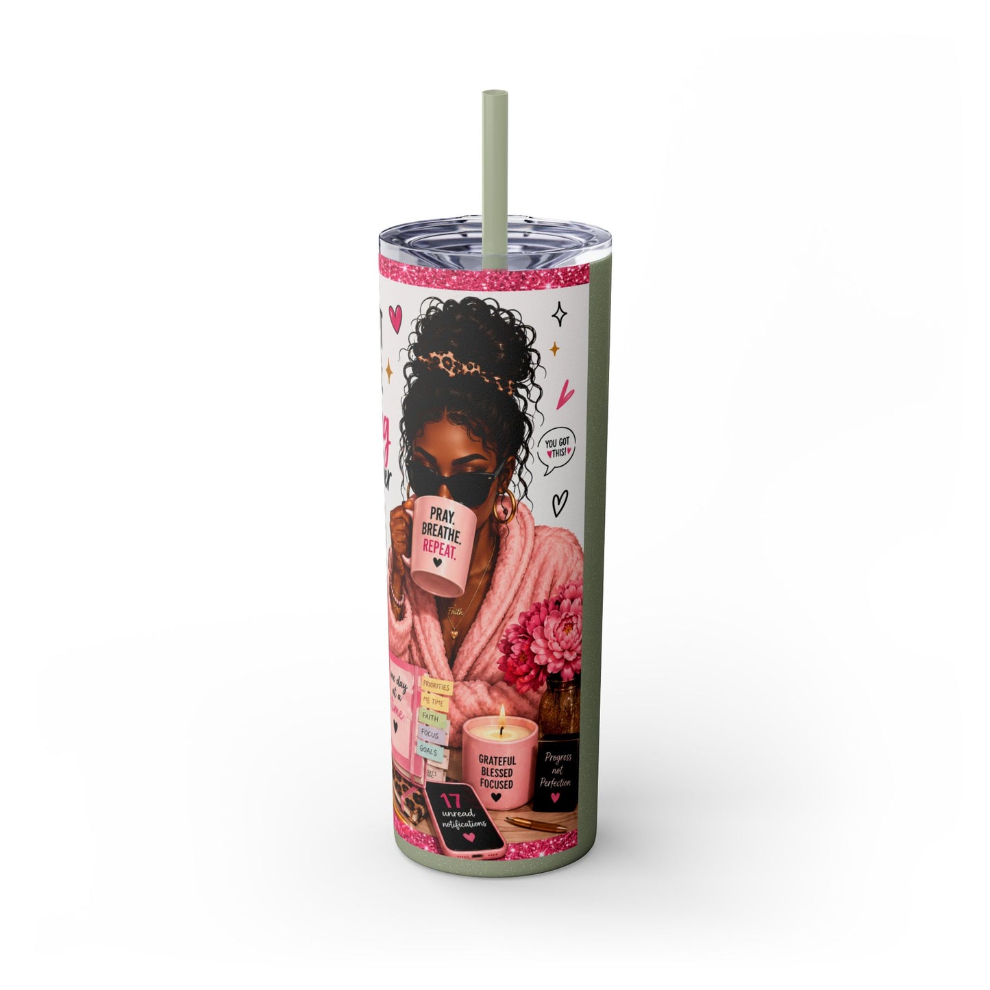 Current Status™: Holding It Together (with Prayers & Good Vibes) Skinny Tumbler | 20 oz
