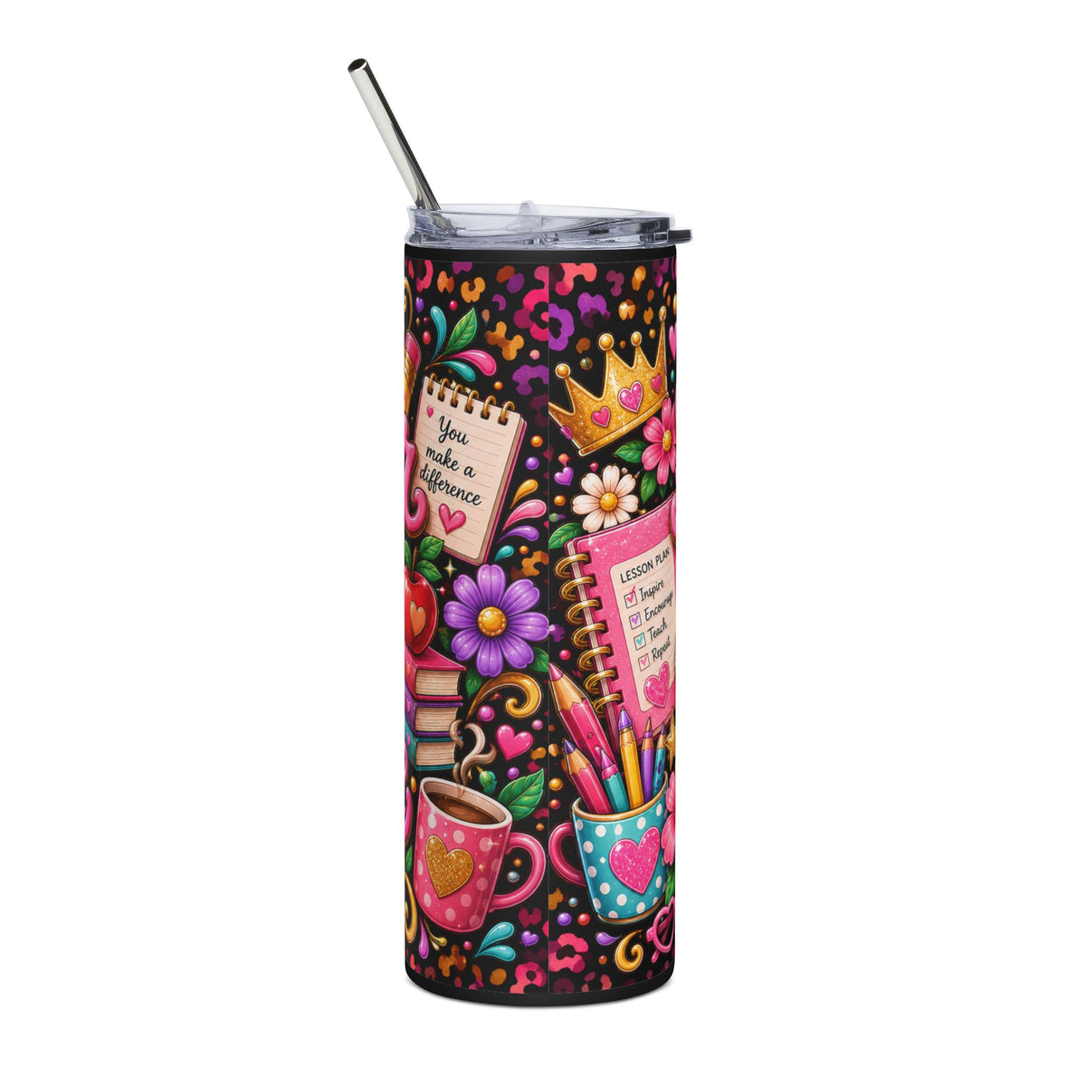 Teacher Powered by Caffeine Tumbler