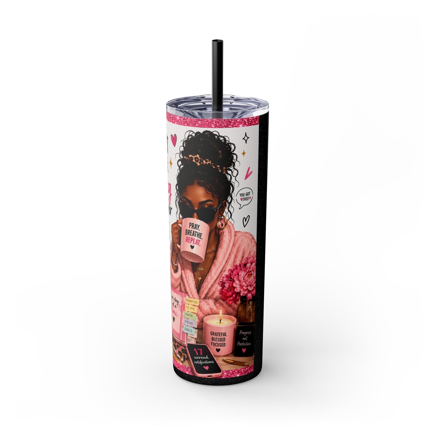 Current Status™: Holding It Together (with Prayers & Good Vibes) Skinny Tumbler | 20 oz