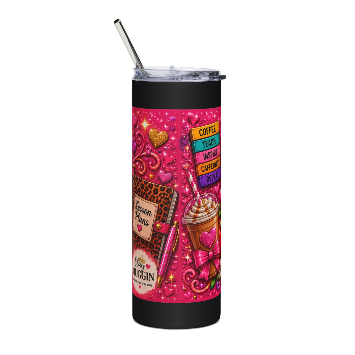 Tiny Human Big Patient 20oz Stainless Tumbler — Cute Colorful Travel Cup