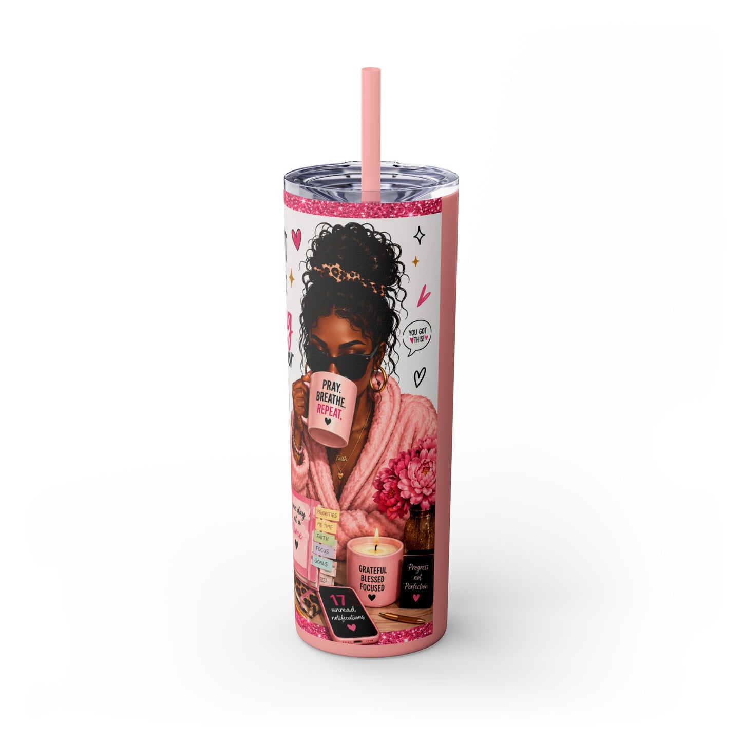 Current Status™: Holding It Together (with Prayers & Good Vibes) Skinny Tumbler | 20 oz