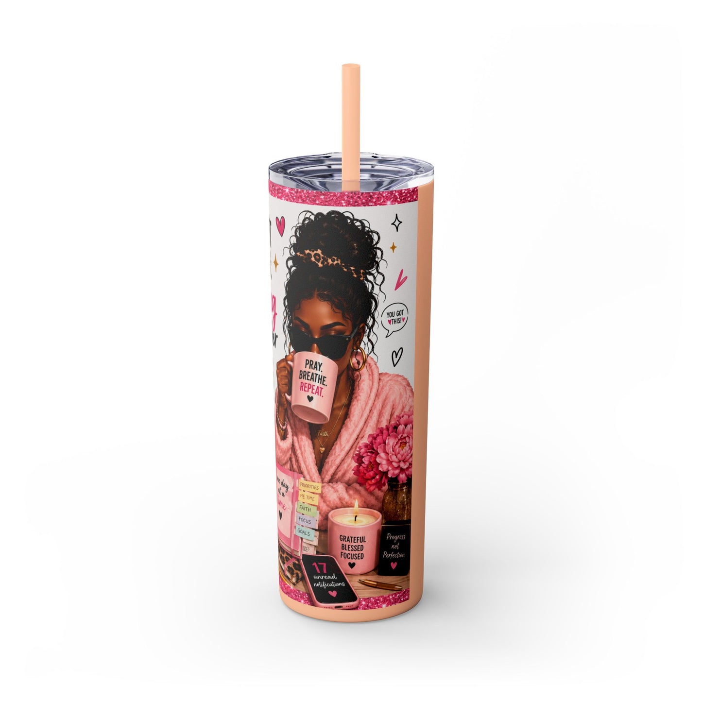 Current Status™: Holding It Together (with Prayers & Good Vibes) Skinny Tumbler | 20 oz