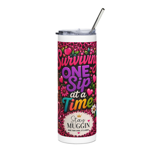 Surviving One Sip at a Time Tumbler