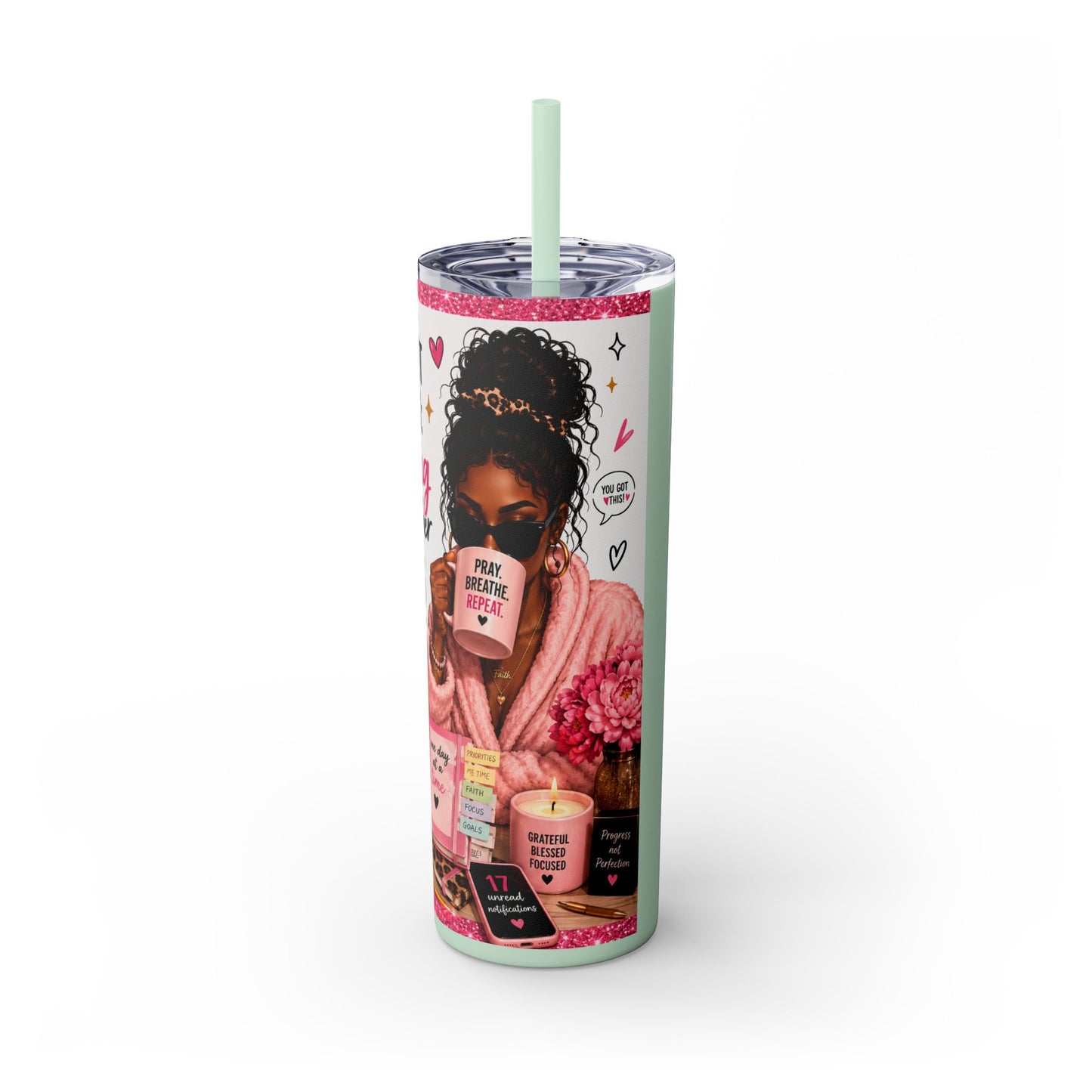 Current Status™: Holding It Together (with Prayers & Good Vibes) Skinny Tumbler | 20 oz