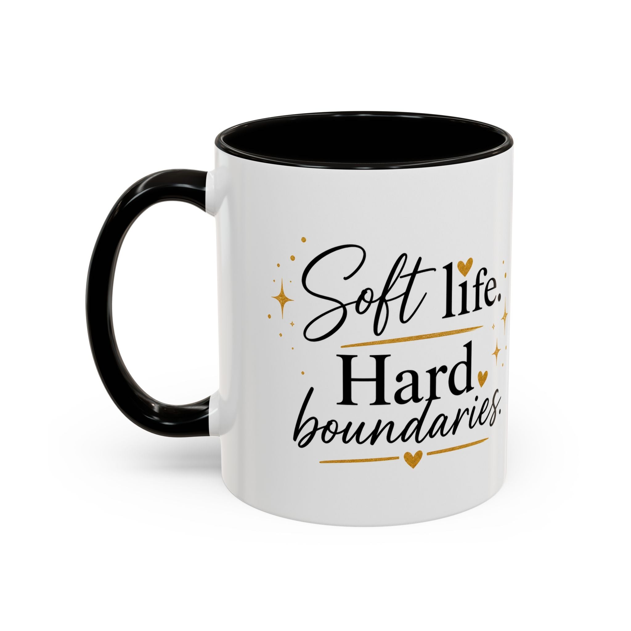 ❤️ Respectfully, NO.™ Accent Coffee Mug | Boundary Queen Collection | Red Interior Mug