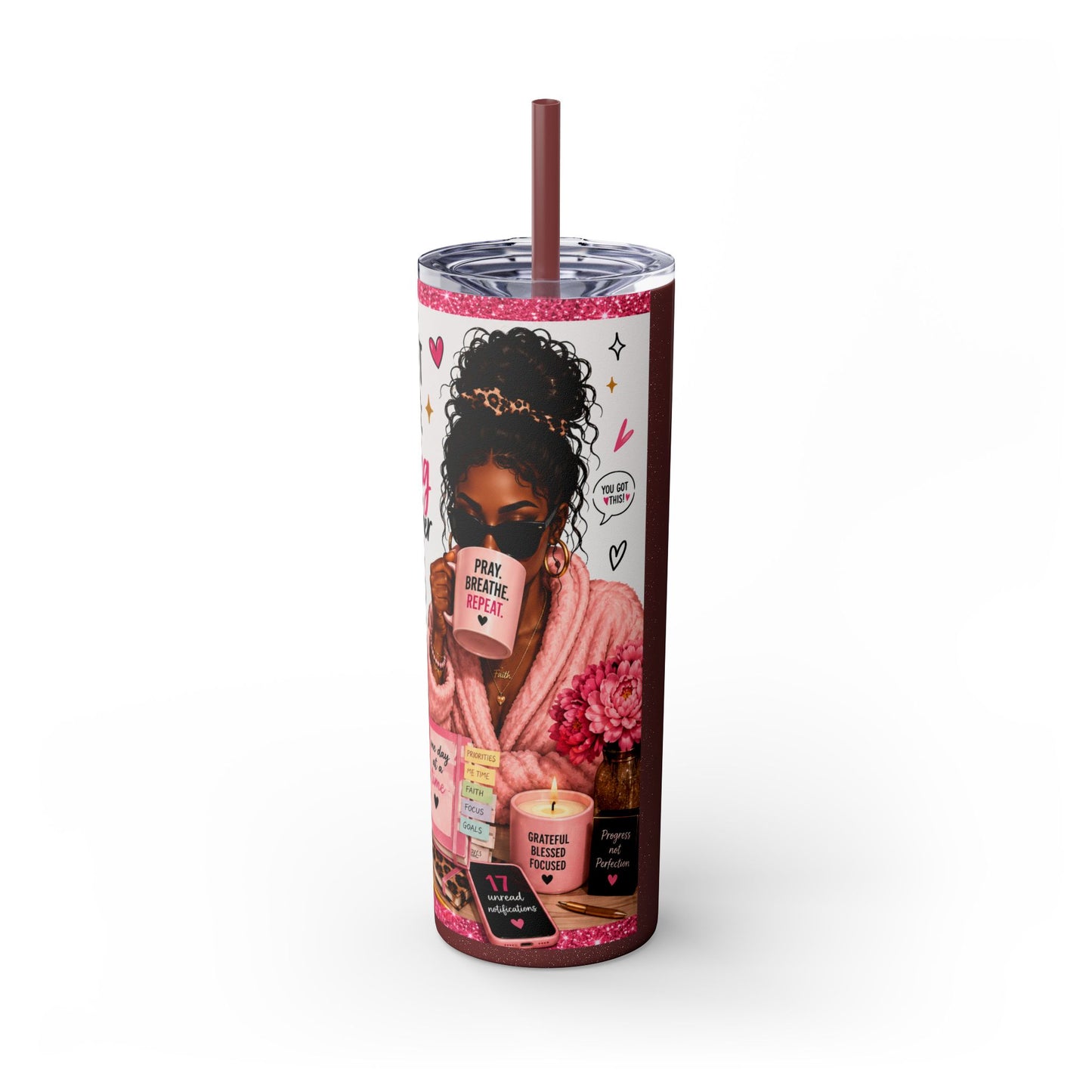 Current Status™: Holding It Together (with Prayers & Good Vibes) Skinny Tumbler | 20 oz