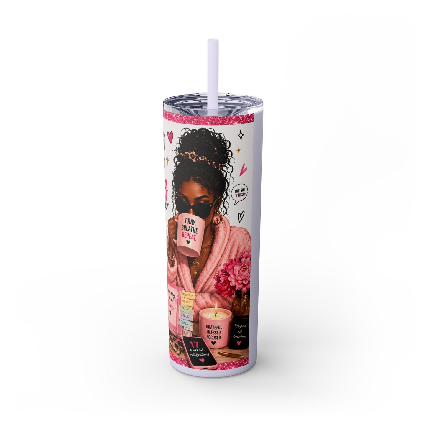 Current Status™: Holding It Together (with Prayers & Good Vibes) Skinny Tumbler | 20 oz