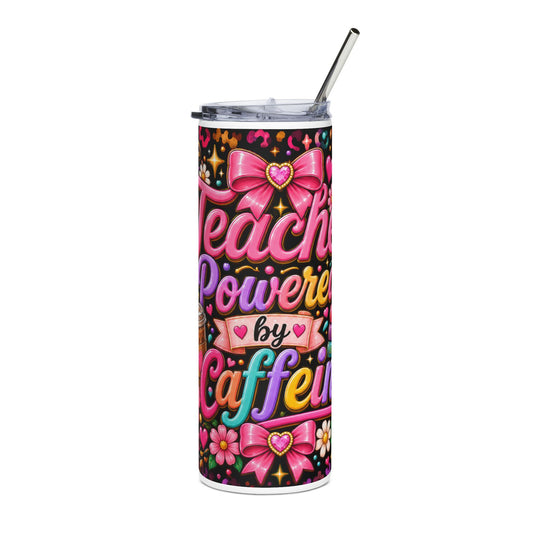Teacher Powered by Caffeine Tumbler