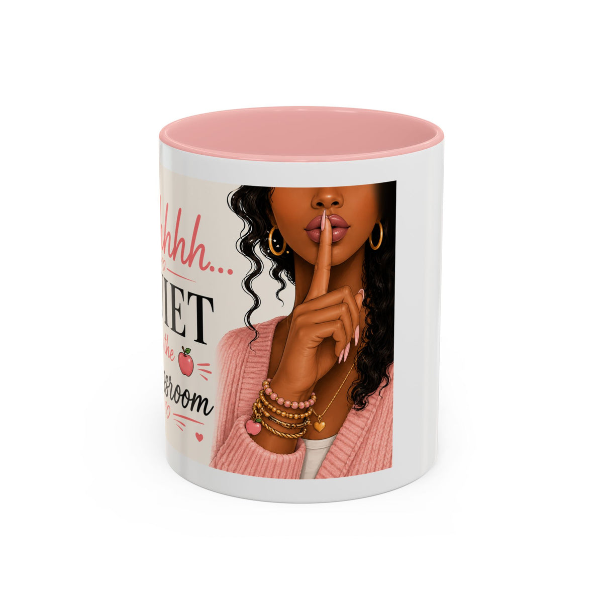 🍎 Shhhhh… Quiet in the Classroom Teacher Mug