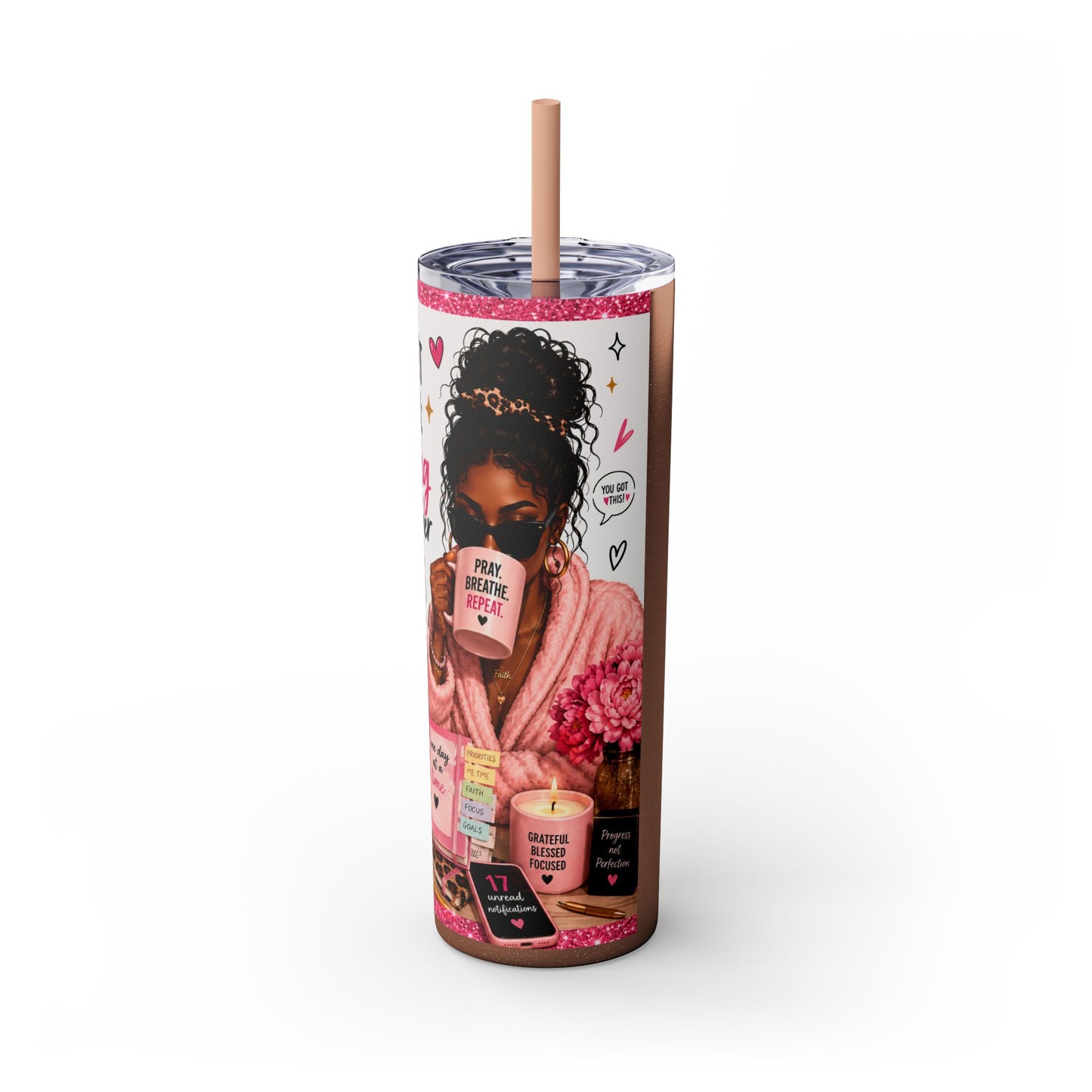 Current Status™: Holding It Together (with Prayers & Good Vibes) Skinny Tumbler | 20 oz