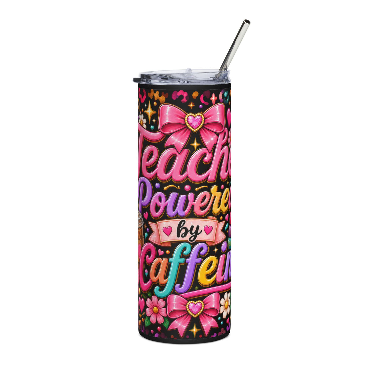 Teacher Powered by Caffeine Tumbler