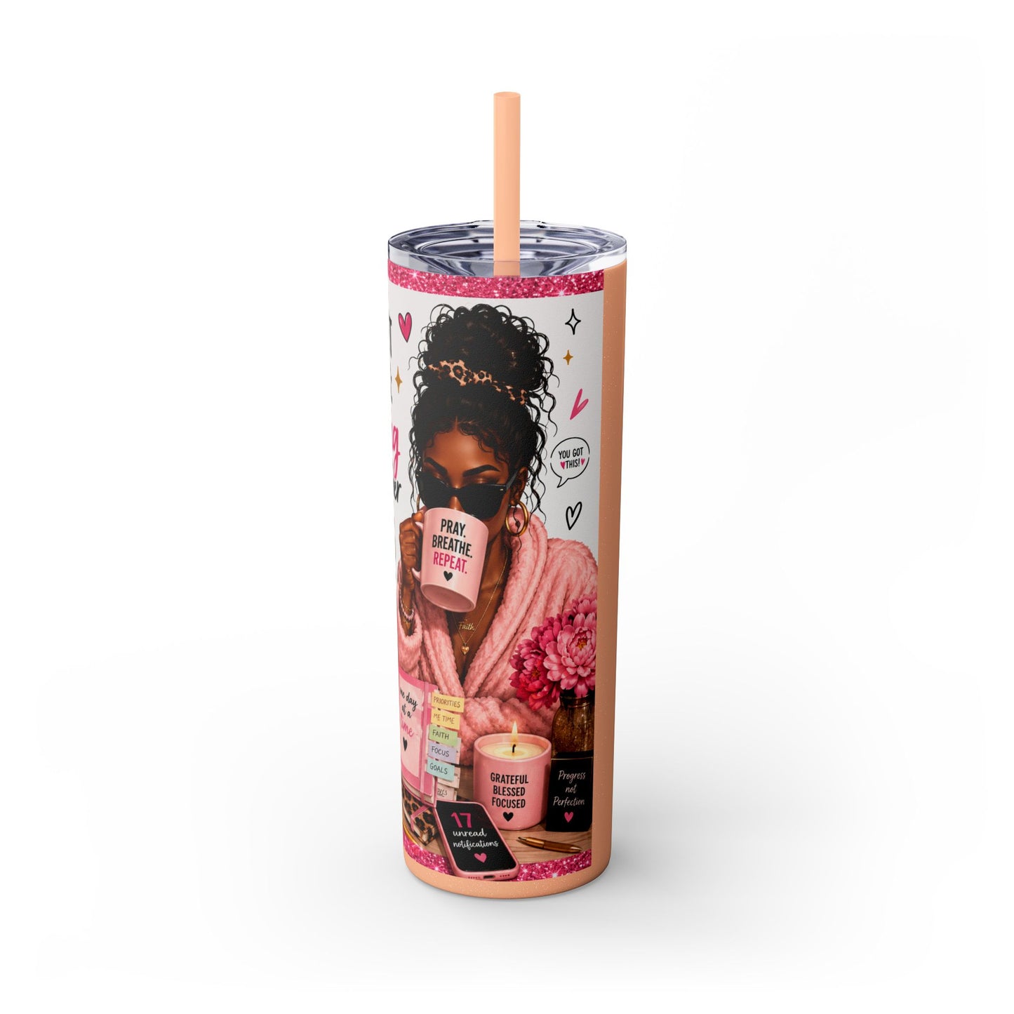 Current Status™: Holding It Together (with Prayers & Good Vibes) Skinny Tumbler | 20 oz