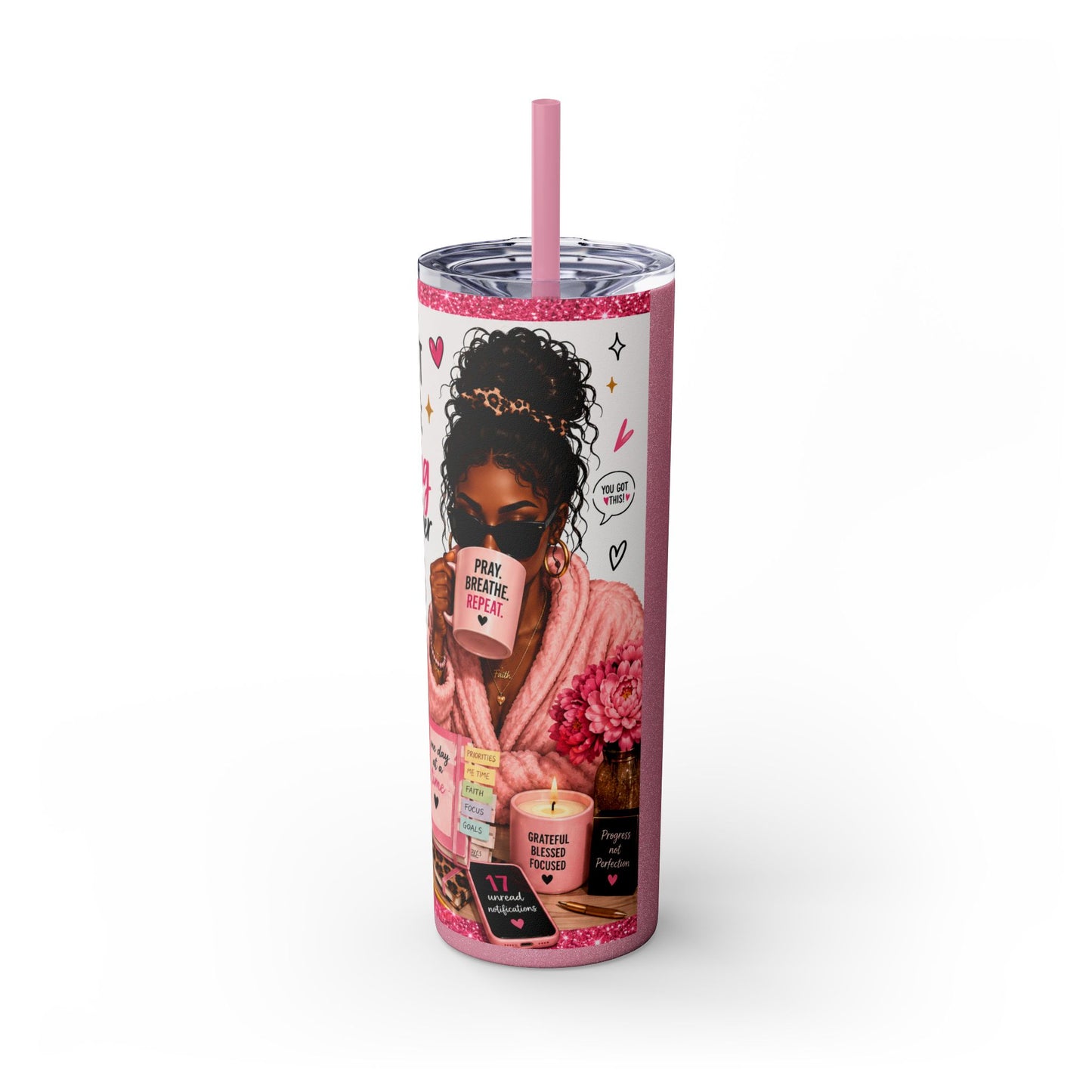 Current Status™: Holding It Together (with Prayers & Good Vibes) Skinny Tumbler | 20 oz